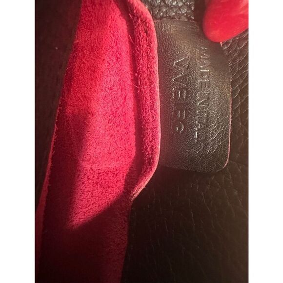 Bvlgari Leather Heart Logo Mini Tote Bag Black Red Gold Preppy Cute Winter Fall - Picture 4 of 12